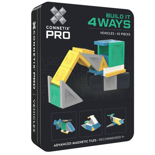 Magnetické stavebnice - PRO Build It 4 Ways Vehicles Pack (30 dílů)