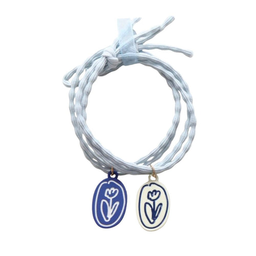 Yuko B. Haargummi-Armbänder Blumen - 2 Stück - Produktbild
