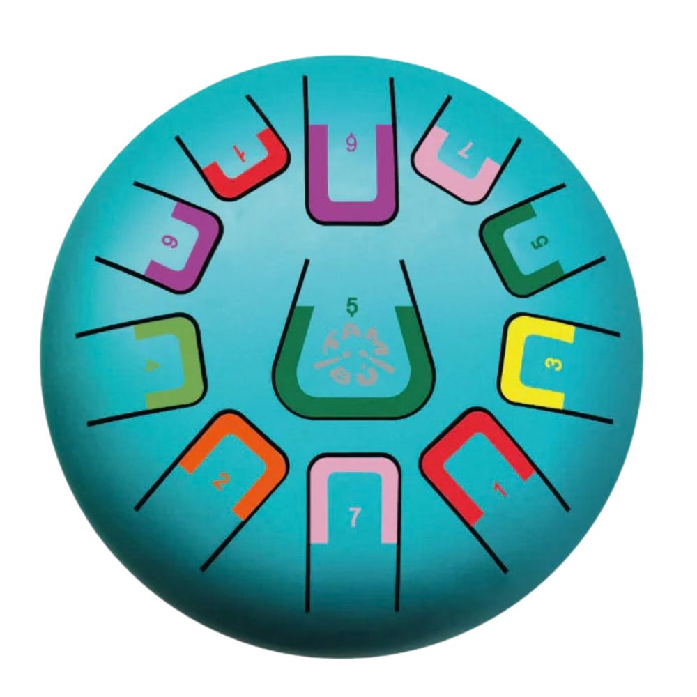 Tambu Zungentrommel - Turquoise/Blue, 20 cm, 11 Töne - Produktbild