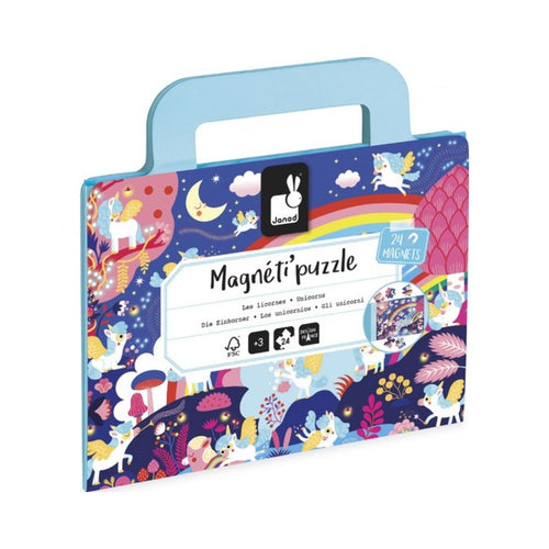 Janod Magnetpuzzle Magneti'Puzzles Einhörner