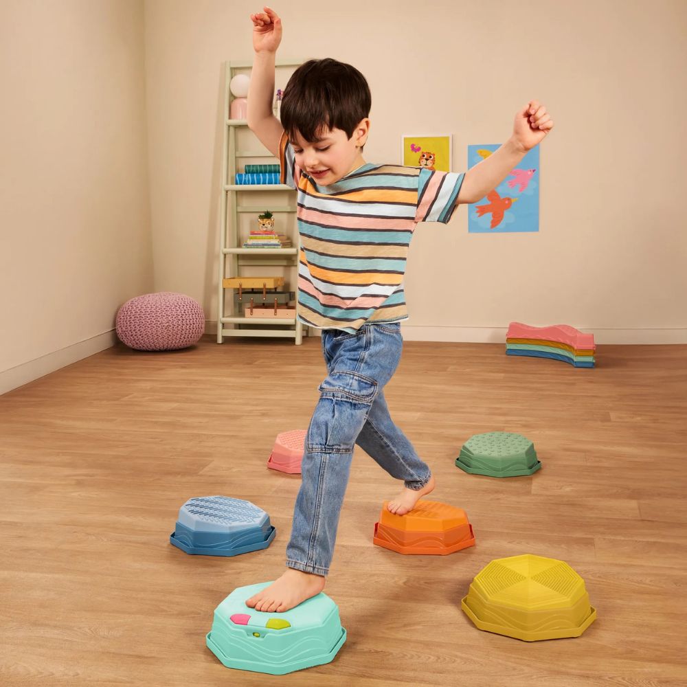 Hudební senzorická stezka - Balance & Groove Set, Soft Colors (14dílná)