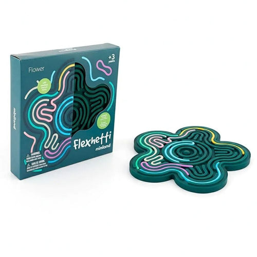 Miniland Flexihetti Blume - Sensorik-Puzzle aus Silikon mit Verpackung