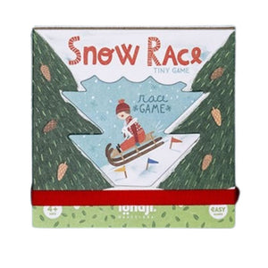 Londji Snow Race - Mini-Reisespiel in der Schachtel, Vorderseite
