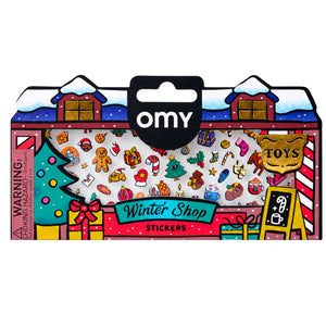 Vinyl-Sticker Winter Shop von OMY in der Verpackung