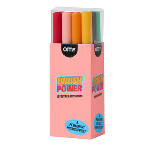 Acryl-Pinselstifte Brush Power von OMY in der Verpackung