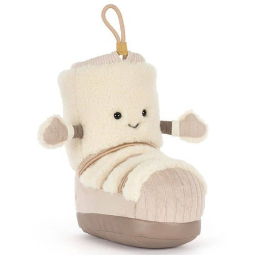 Jellycat Amuseables Perta Snow Boot - Plüsch-Schneestiefel in Creme, 21 cm