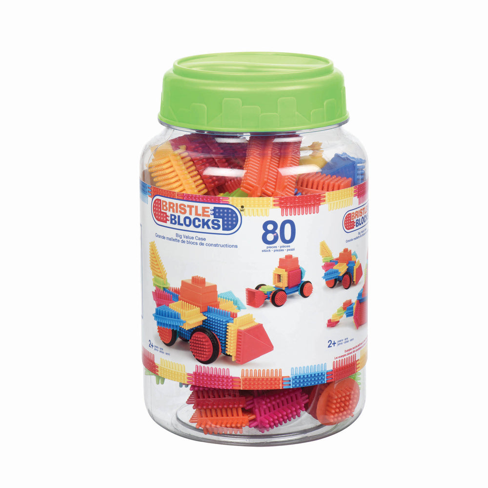 Bristle Blocks ježaté kostky v dóze – 80 dílků