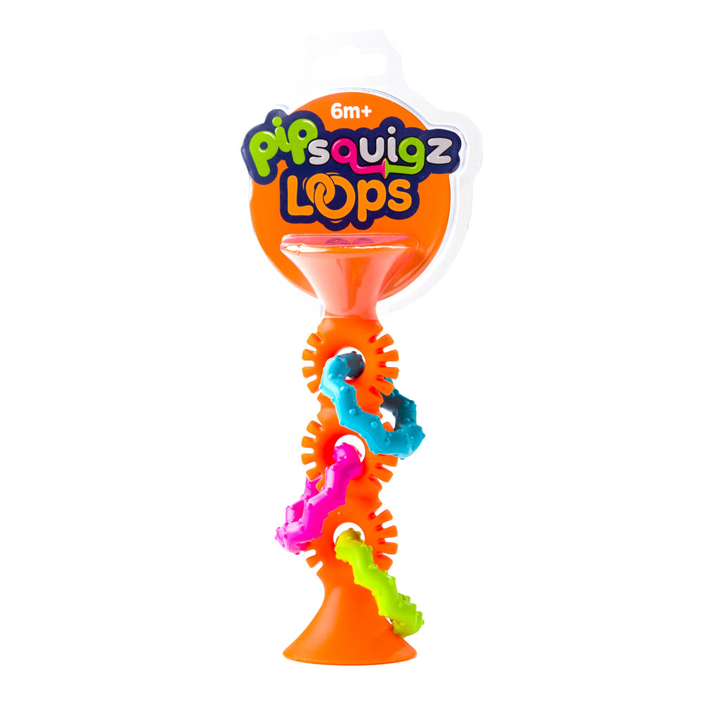Rassel Saugnapf Pip Squigz Loops – Bobo Orange - Tublu.de
