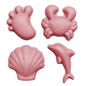 Silikon-Sandformen 4 Stück – Puderrosa - Tublu.de