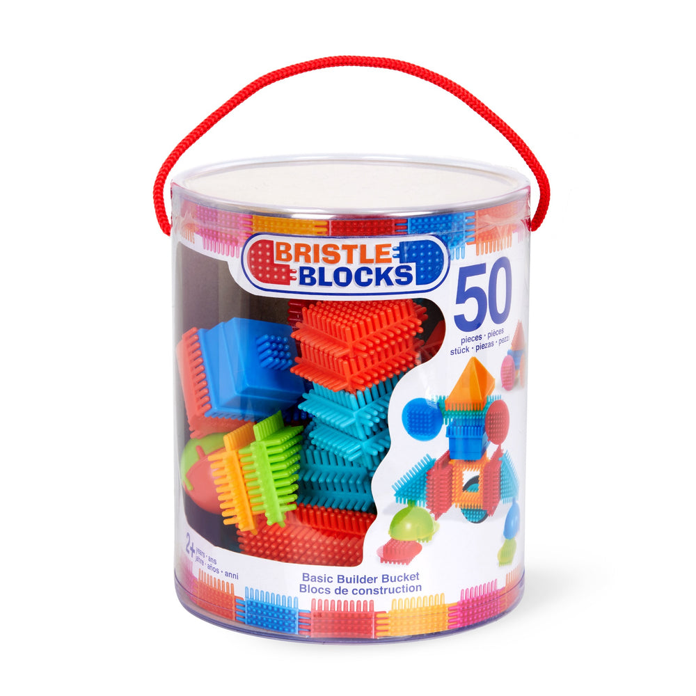 Bristle Blocks ježaté kostky – Builder Bucket 50 dílků