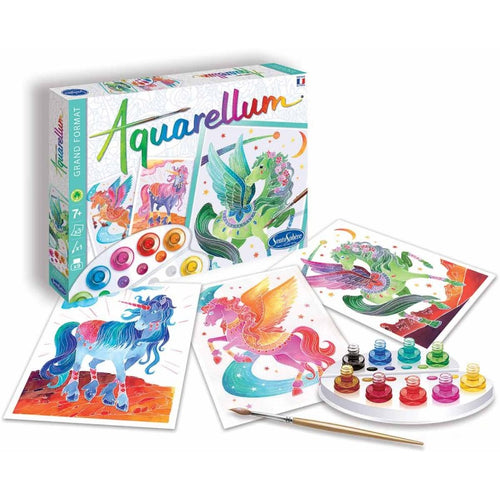 Sada Aquarellum – omalovánky „Jednorožci a Pegasus“ (Grand Format)