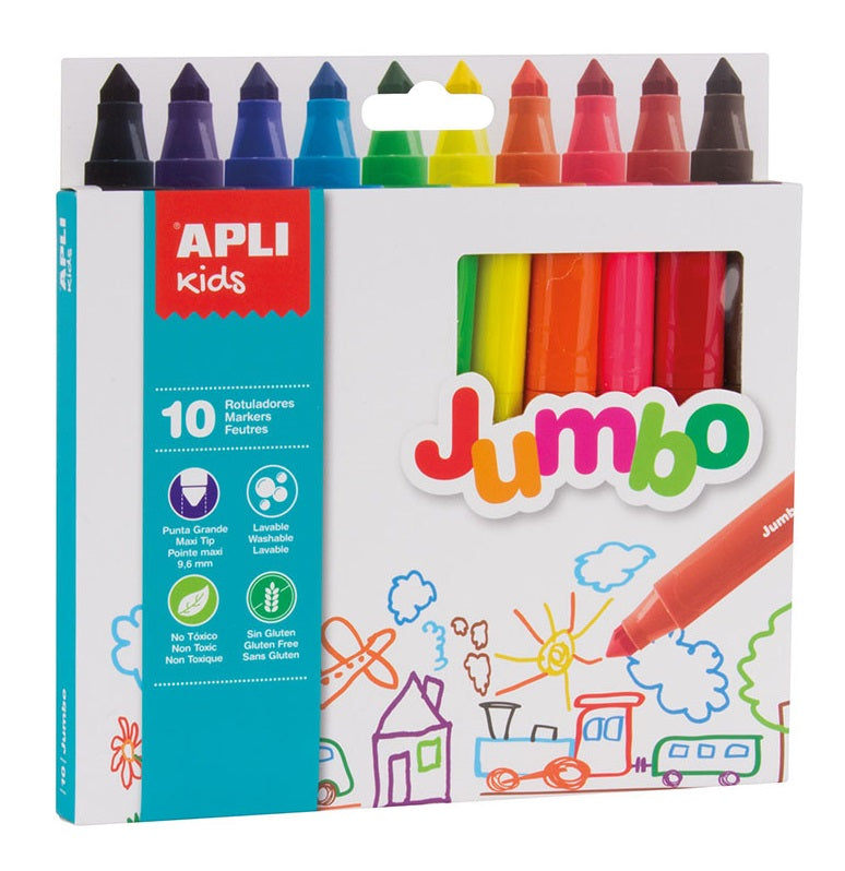Jumbo-Filzstifte – 10 Farben - Tublu.de