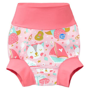Pleny na plavání Happy Nappy 12–24 měsíců Sova a koťátko (XL)