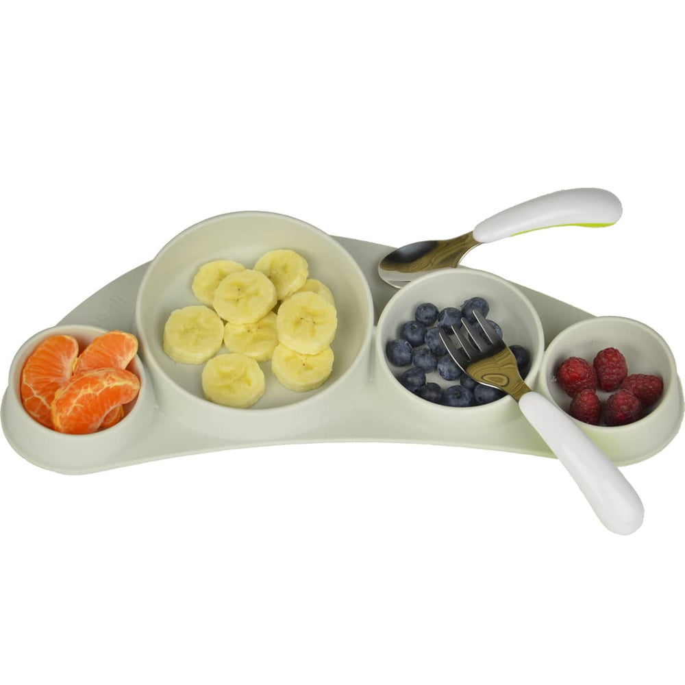 Silikonový talíř Tiny Tapas – Light Grey