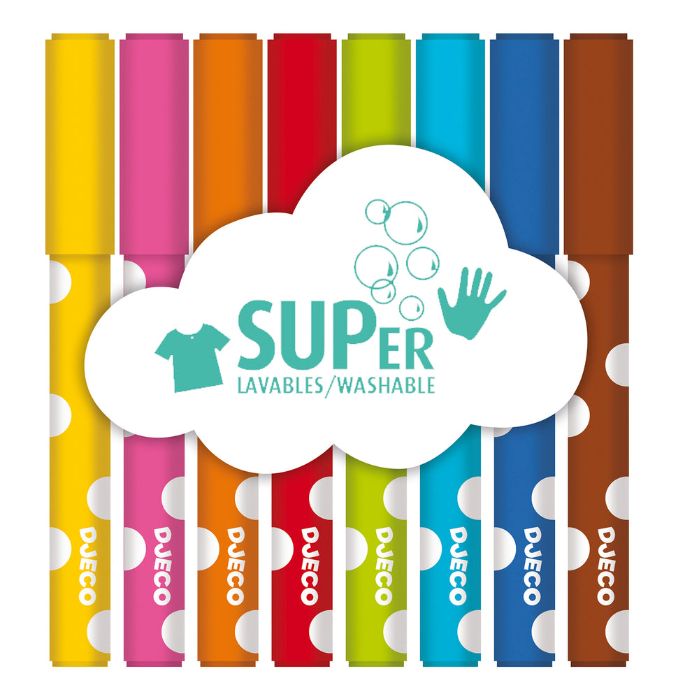 Filzstifte für Kleinkinder - 8 Farben - Tublu.de