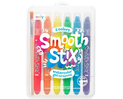 Akvarelové gelové pastelky – Smooth Stix, sada 6 ks