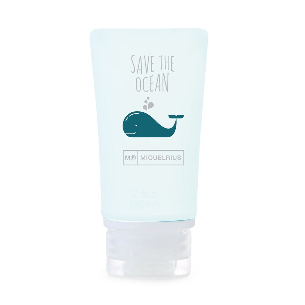 Cestovní nádobka Save The Ocean 60 ml – Bílá