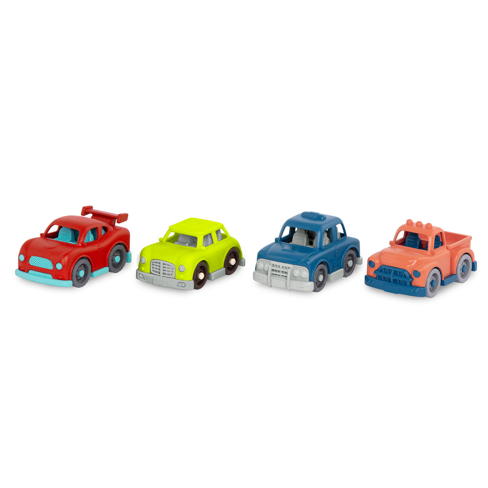 Sada se 4 malými auty Wonder Wheels s pick-upem