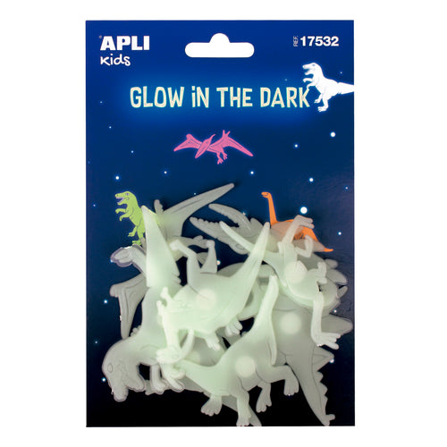 Fluoreszierende Aufkleber – Dinosaurier, 9 Stück - Tublu.de