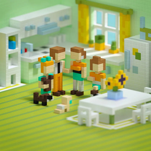 Magnetické kostky Happy Family