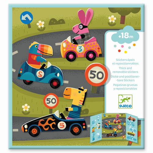 Set mit wiederverwendbaren Aufklebern – Autos - Tublu.de