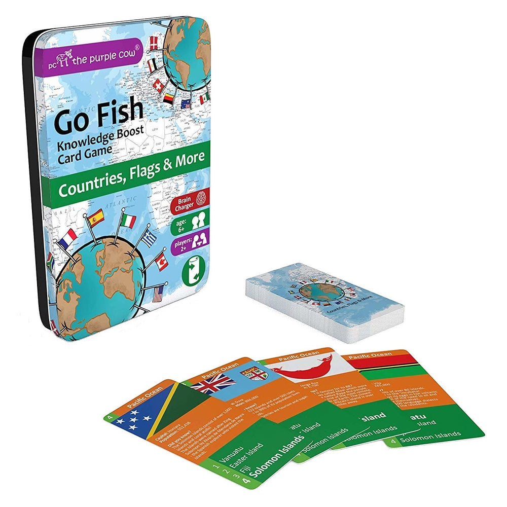 Cestovní karetní hra Kvarteto – Go Fish Země, vlajky