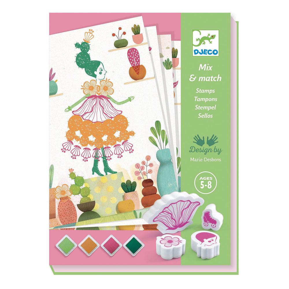 Kunstset mit Stempeln – Blumenmädchen - Tublu.de