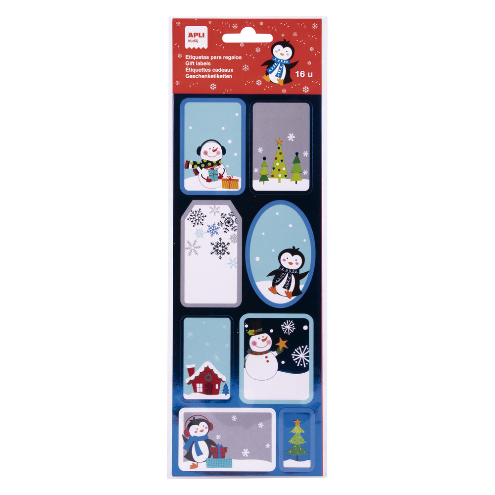 Weihnachtsetiketten – Pinguin - Tublu.de