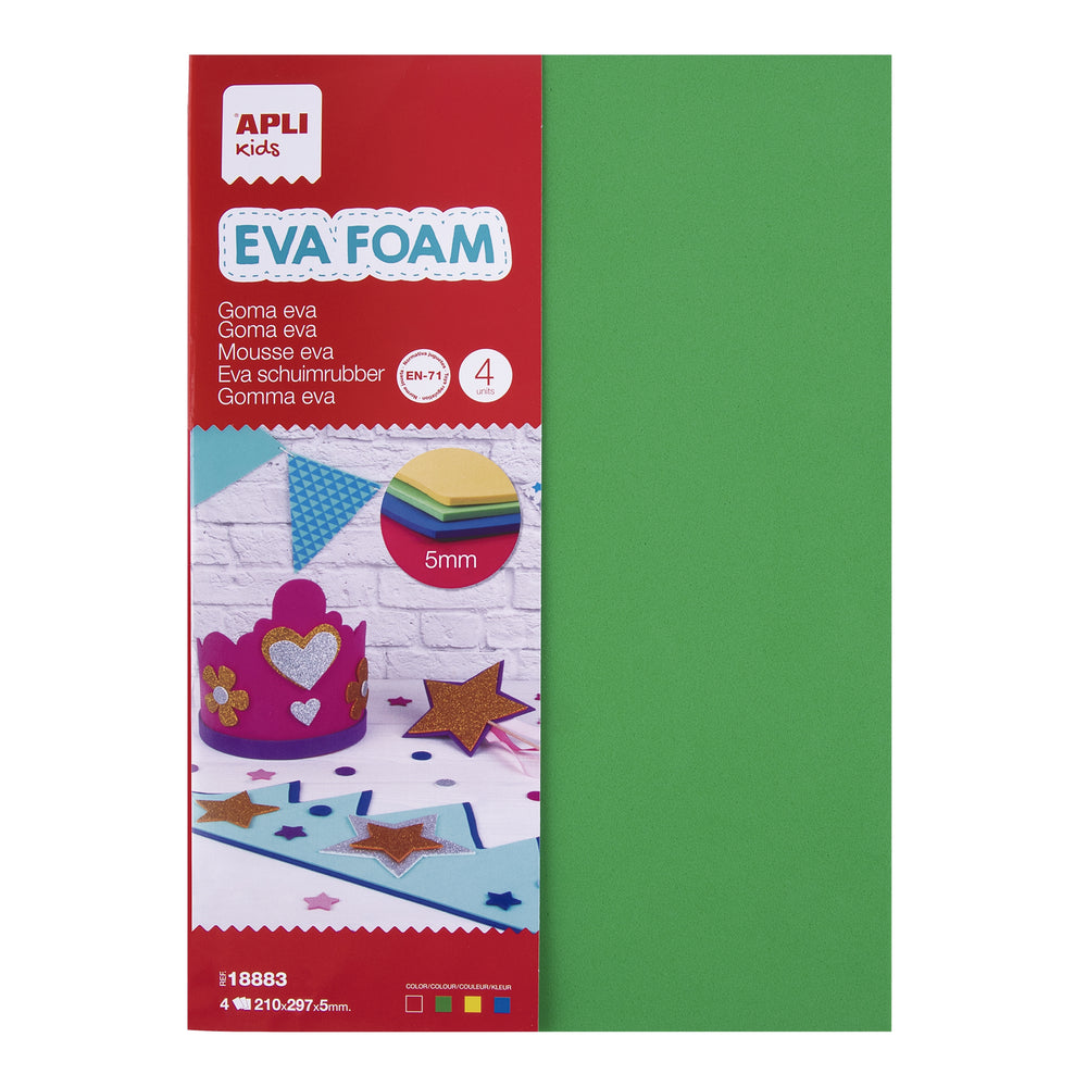EVA-Schaumstoff in A4-Bögen, 5 mm – 4 Stück - Tublu.de