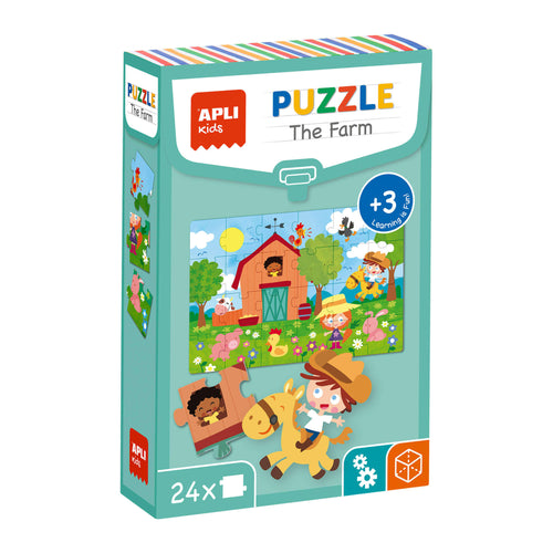 Lernpuzzle mit 24 Teilen – Bauernhof - Tublu.de