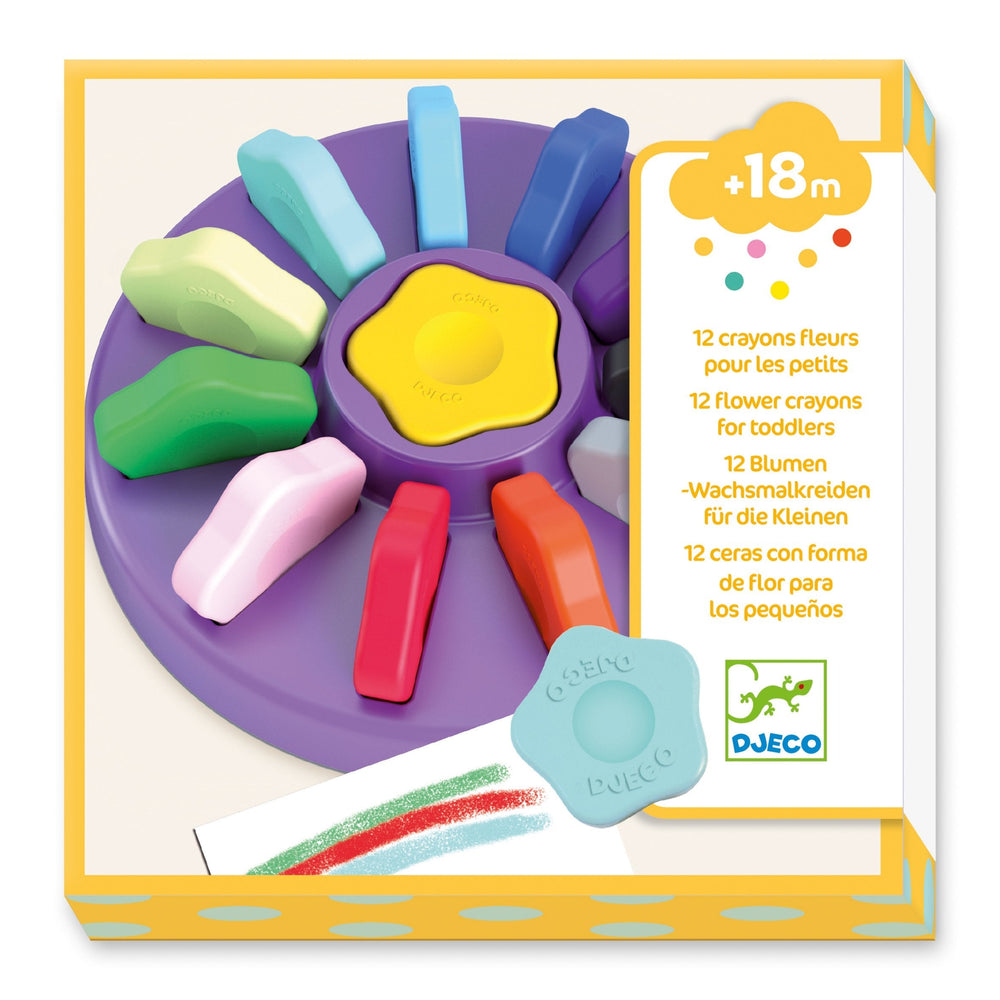 Set mit 12 Blumen-Buntstiften für Kleinkinder - Tublu.de