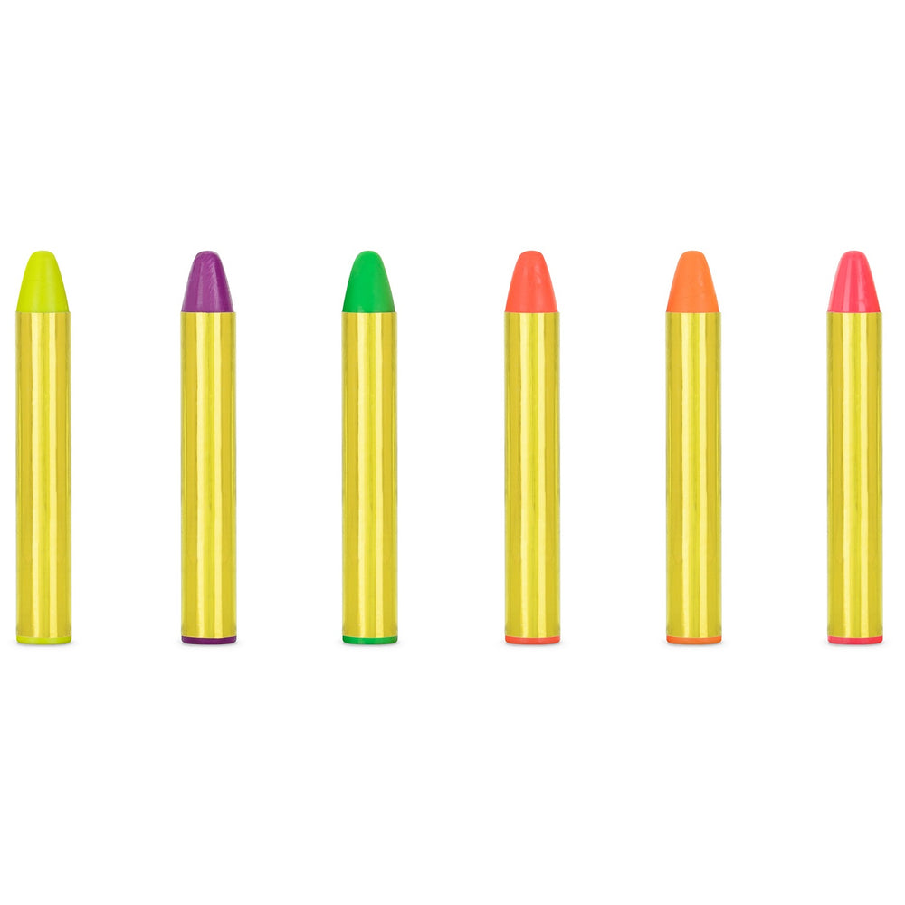Pastelky na obličej, 6 kusů – Neonové barvy