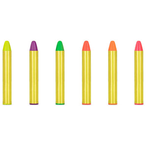 Pastelky na obličej, 6 kusů – Neonové barvy