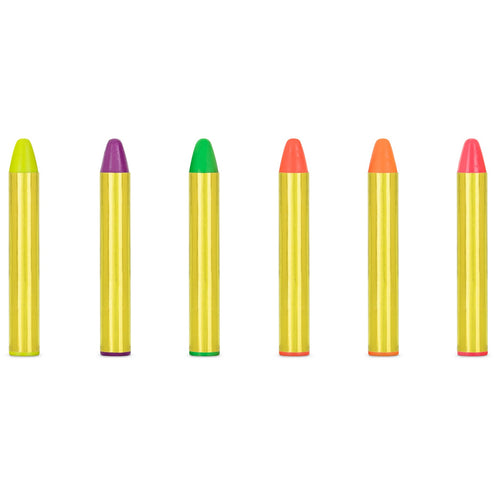 Pastelky na obličej, 6 kusů – Neonové barvy