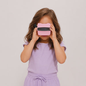 Retro 3D prohlížeč s prostorovým obrazovým efektem - Růžová