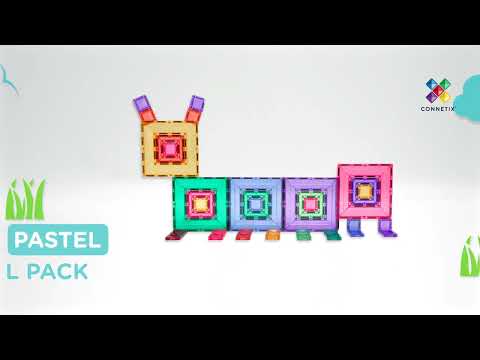Magnetické stavební kostky – Pastel Portal Pack (48 dílů)