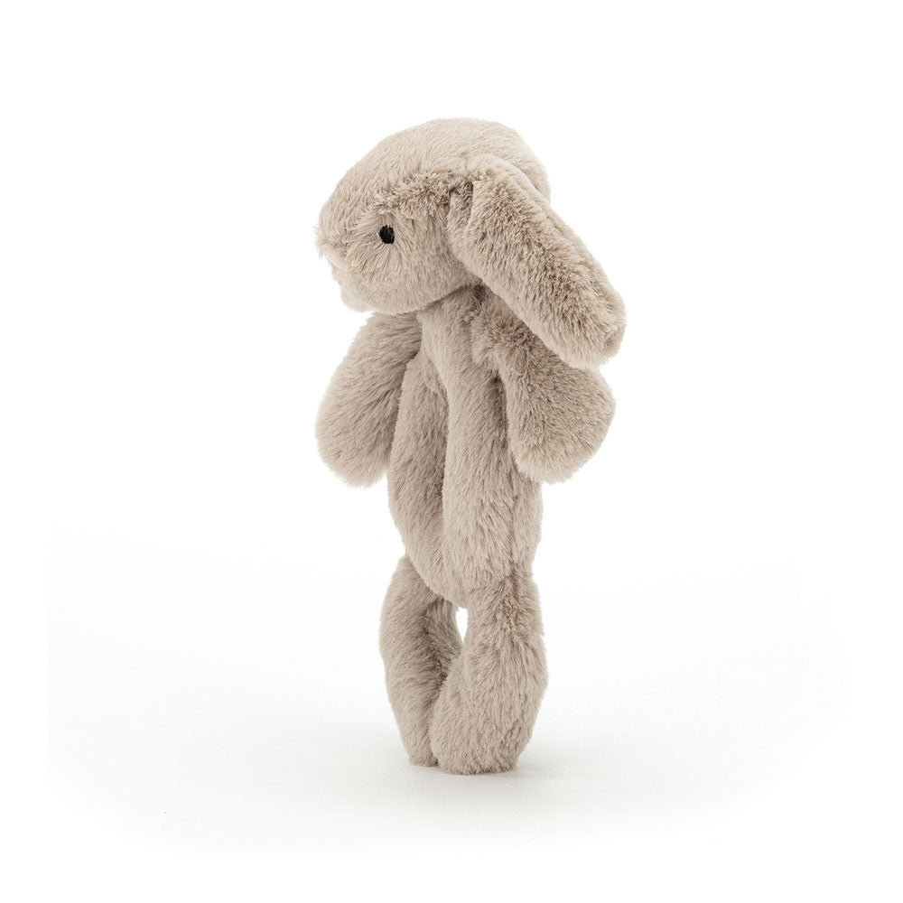 Jellycat Rassel Hase - Beige 18 cm weiche Plüschgreifling für Babys und Kleinkinder