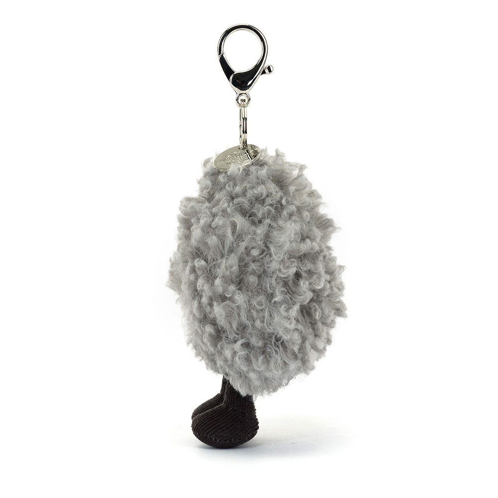 Jellycat Schlüsselanhänger – Gewitterwolke 13 cm aus weichem, flauschigem Material mit kleinem Gesicht und Befestigungsring