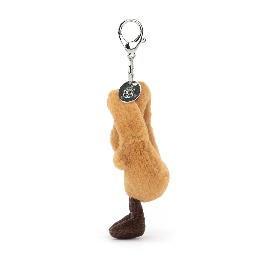 Jellycat Schlüsselanhänger – Lächelnder Brezel 17 cm aus weichem Plüsch mit kleinem Gesicht und Beinchen