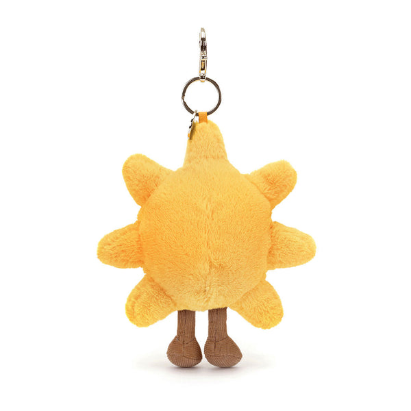 Jellycat Plüsch Schlüsselanhänger – Lächelnde Sonne 20 cm in Gelb mit braunen Beinen