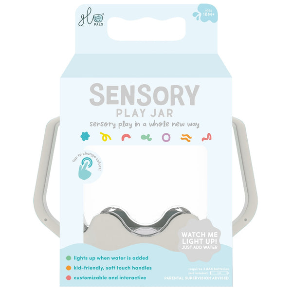 Sensorik-Glas zum Befüllen mit Wasser – grau progressive Zabawka von Glo Pals mit Kinderfreundlichem Design
