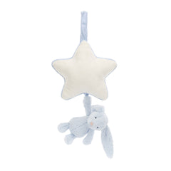 Spieluhr mit Häschen und Stern – Hellblau 30 cm - Tublu.de
