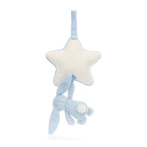 Spieluhr mit Häschen und Stern – Hellblau 30 cm - Tublu.de
