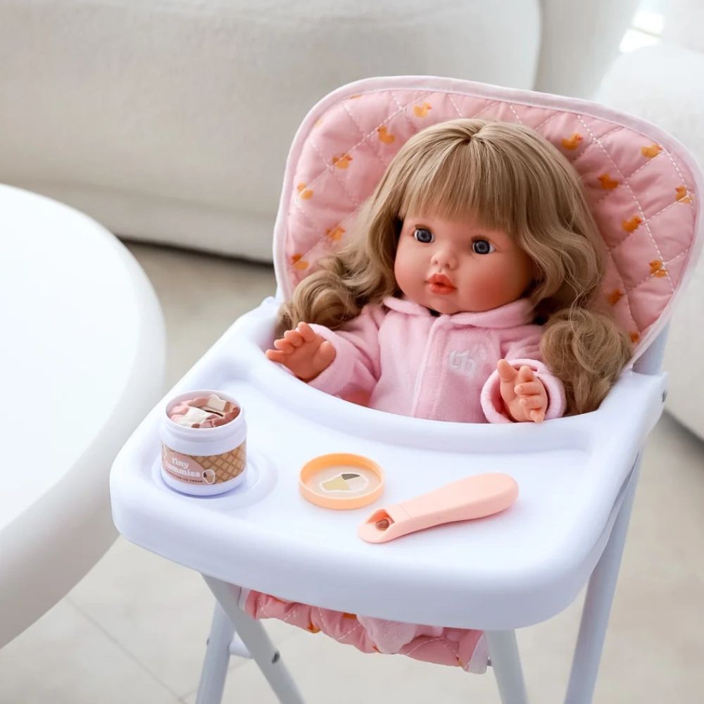 Tiny Harlow magisches Glas Füttern Puppen Set mit einem Löffel und einer Eiscreme Verpackung