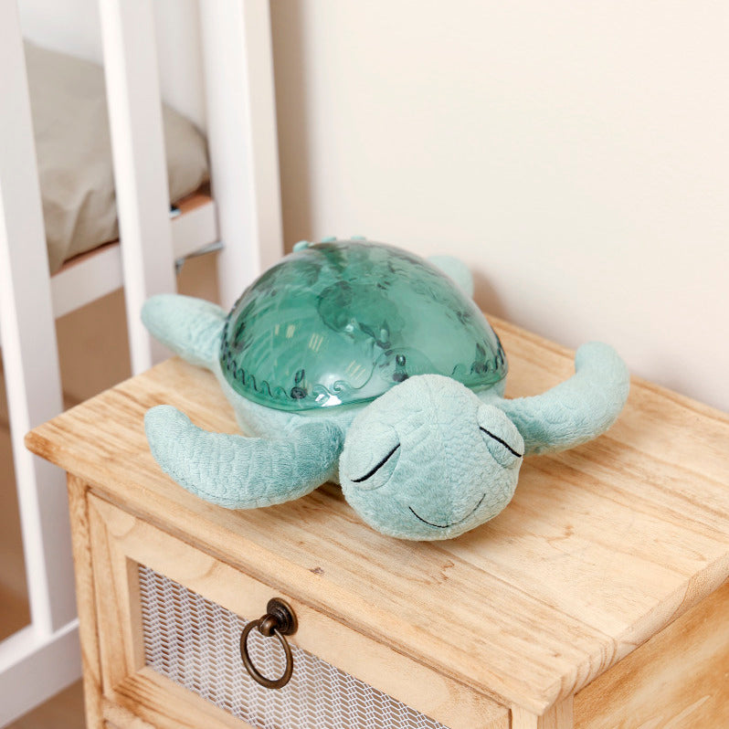 Tranquil Turtle Spieluhr Projektor in Grün mit beruhigenden Wasserprojektionen und Musik für Kinder