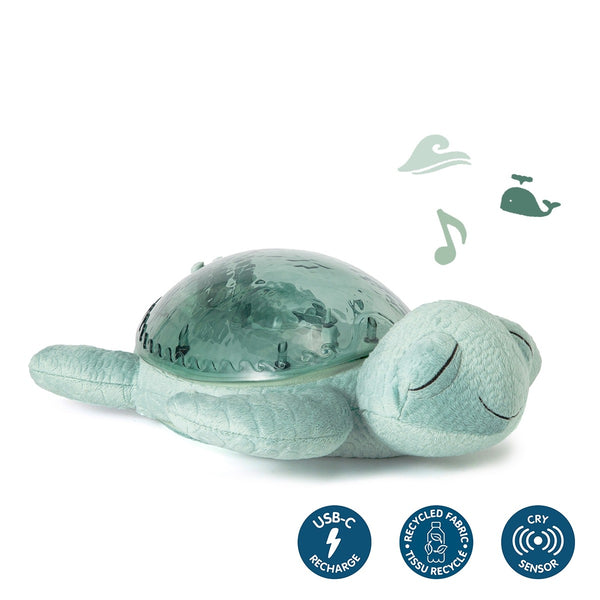 Tranquil Turtle Spieluhr Projektor in sanften Grüntönen mit Musik und beruhigenden Lichtern