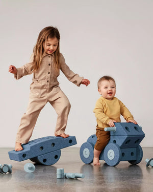 Kreative Bausteine zur Förderung der Grobmotorik Dreamer Set – blau 25 in 1 - Tublu.de