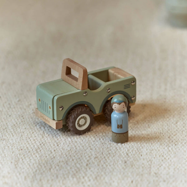 Dřevěné auto zelené - Safari Friends